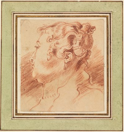 Naisten pään tutkimus tekijältä Jean Antoine Watteau